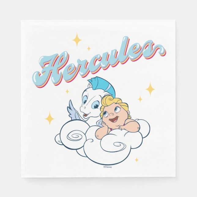 Baby Hercules and Pegasus on a Cloud Napkins Serviette (Vorderseite)