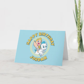 Baby Hercules Riding Pegasus Card Karte