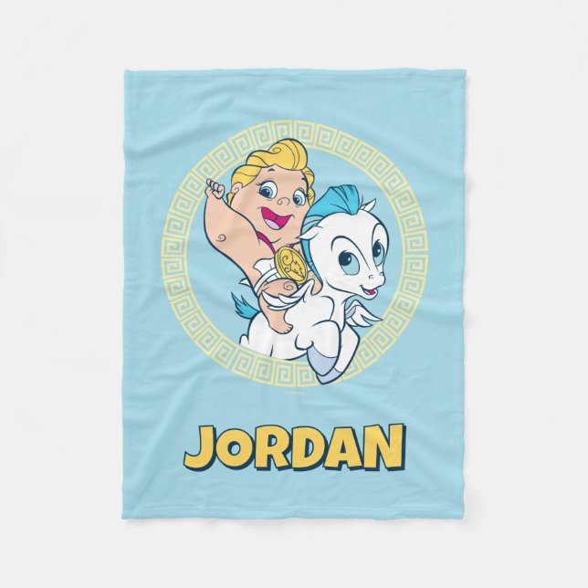 Baby Hercules Riding Pegasus Fleece Blanket (Vorderseite)