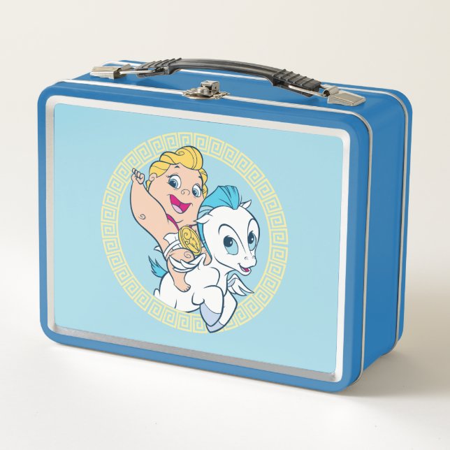 Baby Hercules Riding Pegasus Metal Lunch Box (Devant)