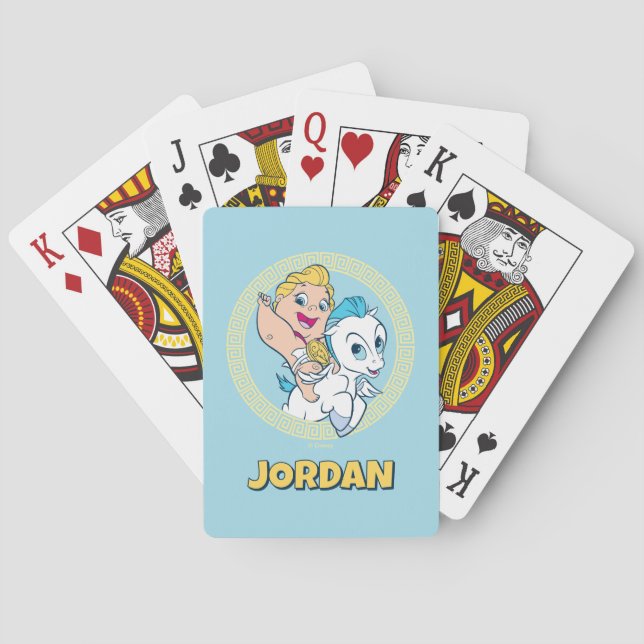 Baby Hercules Riding Pegasus Poker Cards Spielkarten (Rückseite)