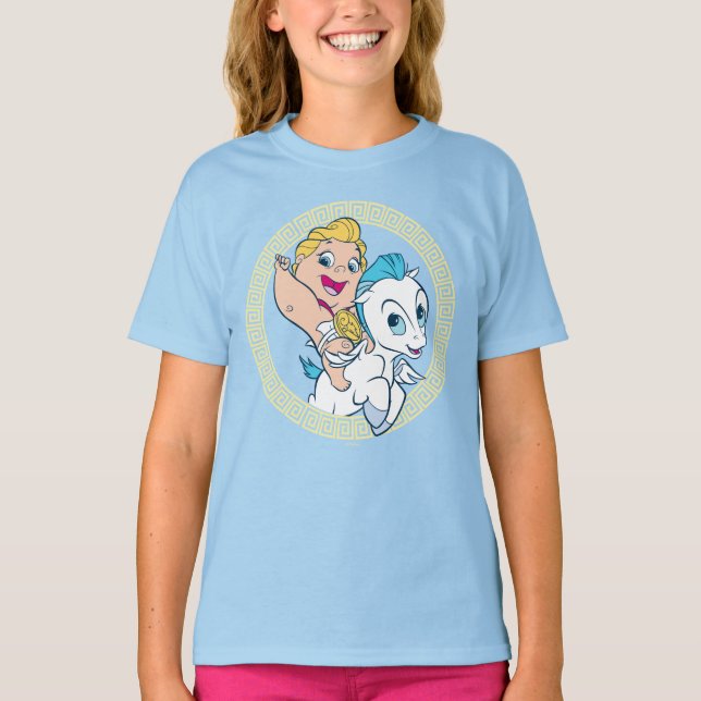 Baby Hercules Riding Pegasus T-Shirt (Vorderseite)