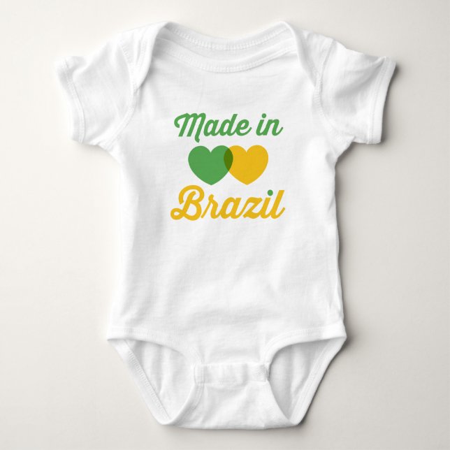 Baby hergestellt in Brasilien Baby Strampler (Vorderseite)