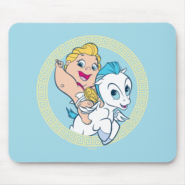 Baby Herkules reitet auf Pegasus - Mauspad (Vorne)