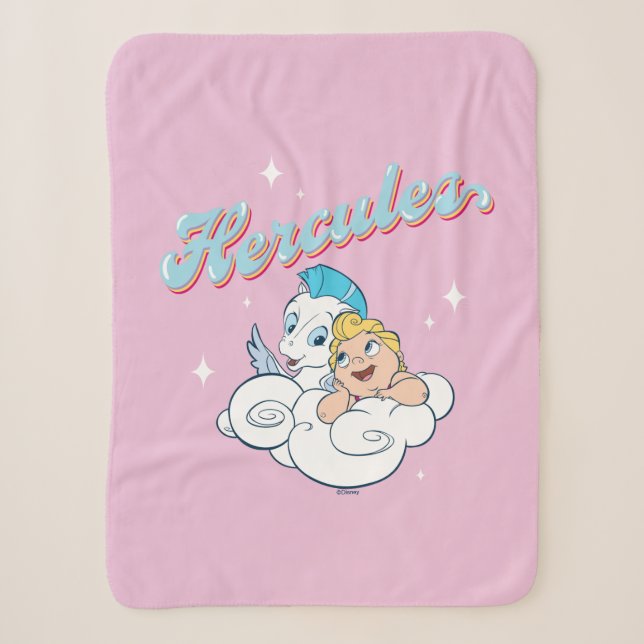 Baby Herkules und Pegasus auf einer Wolke Sherpa B Sherpadecke (Vorderseite)