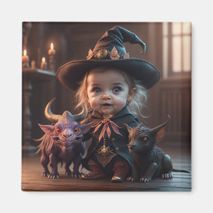 Baby Hexe und ihr Chimera Magnet