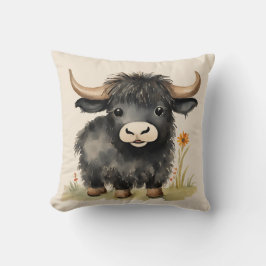 Baby Highland Cow Neutral Kissen