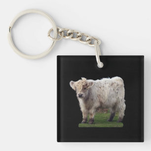 Baby Highland-Kalb Muh Kuh Süßes landwirtschaftlic Schlüsselanhänger