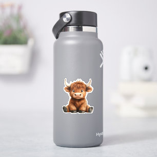 Baby Highland-Rind, Hydro Flask Aufkleber