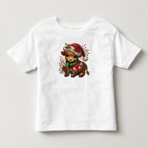 Baby Highland Weihnachtskuh Kleinkind T-shirt