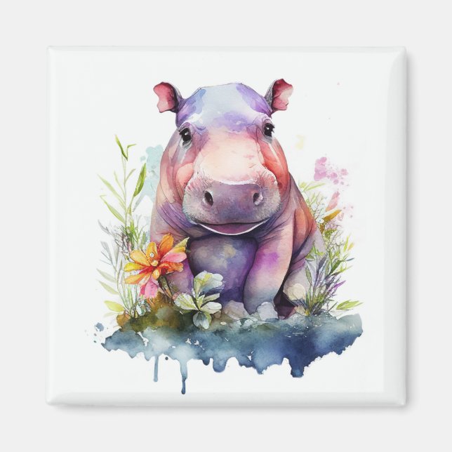 Baby Hippo Magnet (Vorne)