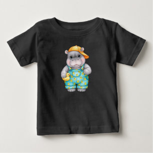Baby Hippo mit einer Gummiente von Natasha Us T-shirt
