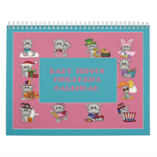Baby Hippopotames Calendrier des enfants