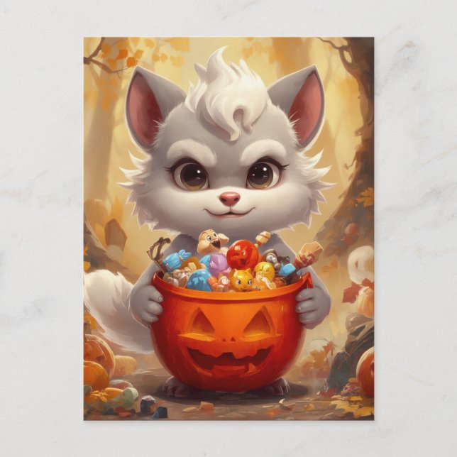 Baby Holiday Wolf Postkarte (Vorderseite)