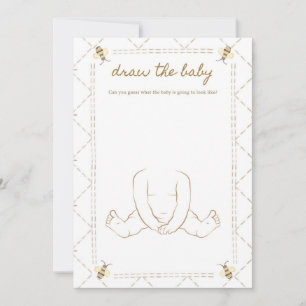 Baby Honey Bee Baby Shower Game Cards gezeichnet Einladung