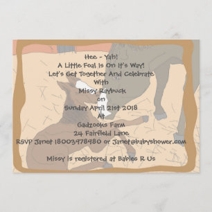 Baby Horse Birth Baby Shower Einladung