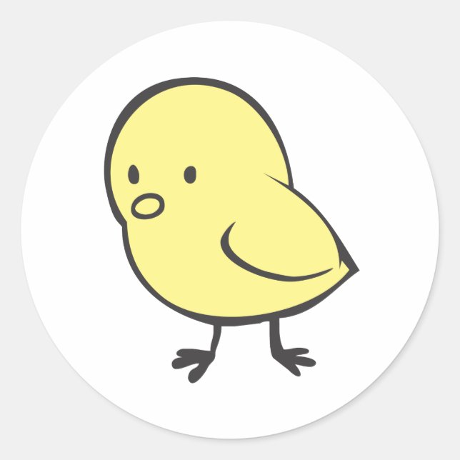 Baby-Huhn Runder Aufkleber (Vorderseite)