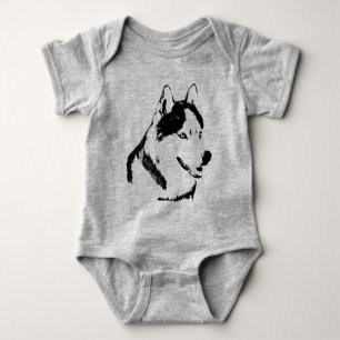 Baby Husky Bodysuit Baby Siberian Husky Ein Stück Strampler