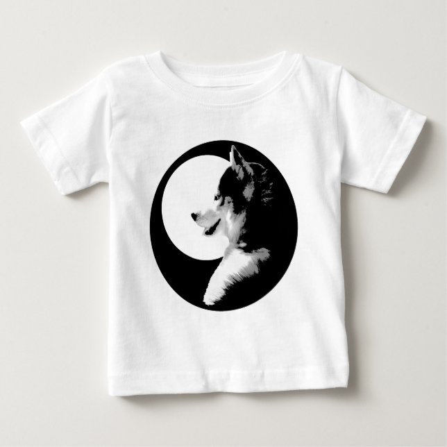 Baby Husky Shirt Schlittenhunde Kinderhemden (Vorderseite)