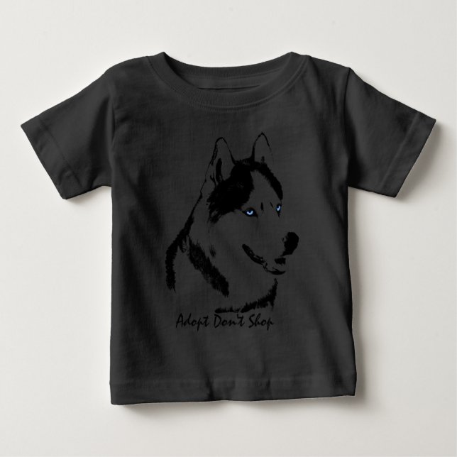Baby Husky Shirt Sled Dog Baby Baseball Jersey (Vorderseite)