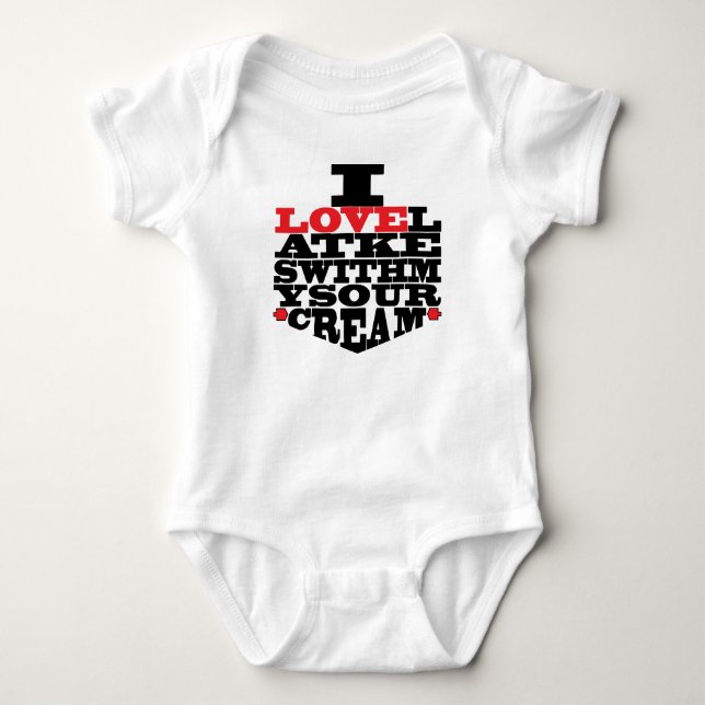 Baby "I Liebe Latkes" Jersey Bodysuit Baby Strampler (Vorderseite)