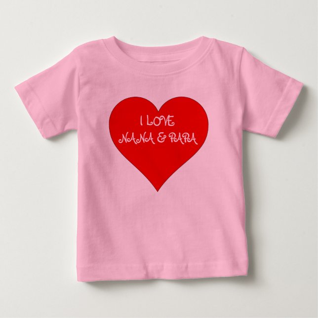 Baby I Liebe NANA & PAPA T-shirt (Vorderseite)