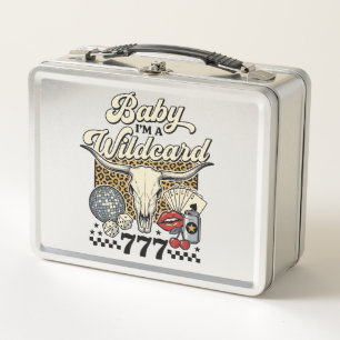 Baby ich bin ein Wildcard Vintage Western Casino-S Metall Brotdose