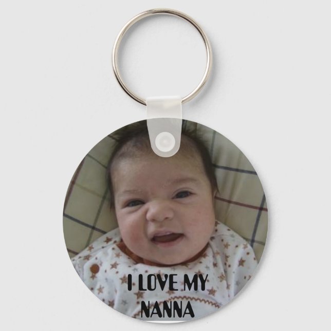 Baby, ich LIEBE MY NANNA Schlüsselanhänger (Vorderseite)