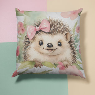 Baby Igel Floral Girls Kissen