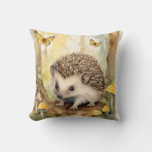 Baby Igel Gelbes Mushroom Geschlecht neutral Kissen