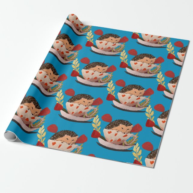 Baby Igel\ Geschenkpapier (Ungerollt)