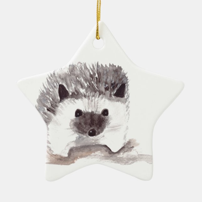 Baby Igel Keramik Ornament (Vorne)