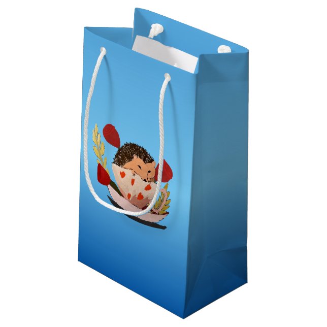 Baby Igel Kleine Geschenktüte (Rückseite Schrägansicht)