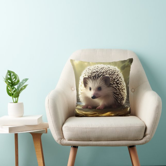 Baby Igel Wildlife Portrait Kissen (Stuhl )