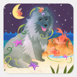 BABY IM A STAR finnische Lapphund-Aufkleber Quadratischer Aufkleber