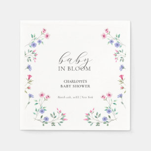 Baby im Blut   Einfache Wildblume Kinderdusche Serviette