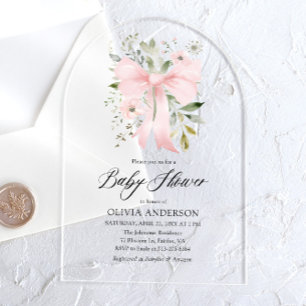 Baby im Blütenkleid - Florale Babyparty für Mädche Acryleinladungen