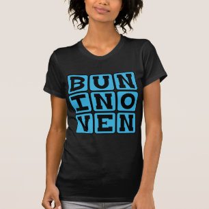 Baby im Ofen, Schwangerschaftsankündigung (Blau) T-Shirt