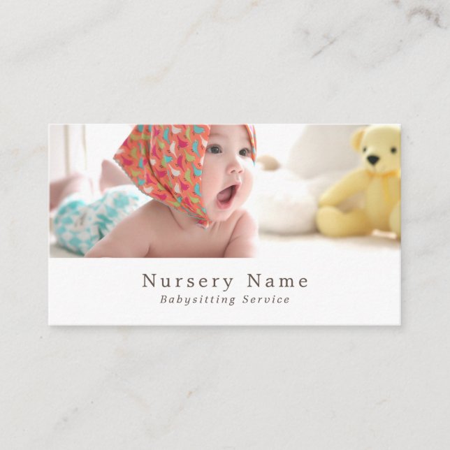 Baby in Babysitter, Kinderbetreuung, Kinderzimmer Visitenkarte (Vorderseite)