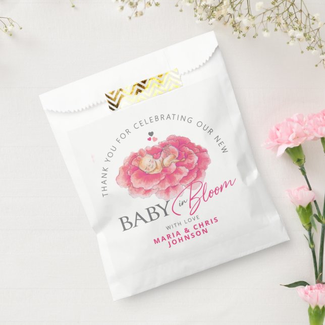 Baby in Bloimsy Aquarelldusche Geschenktütchen (Versiegelt)