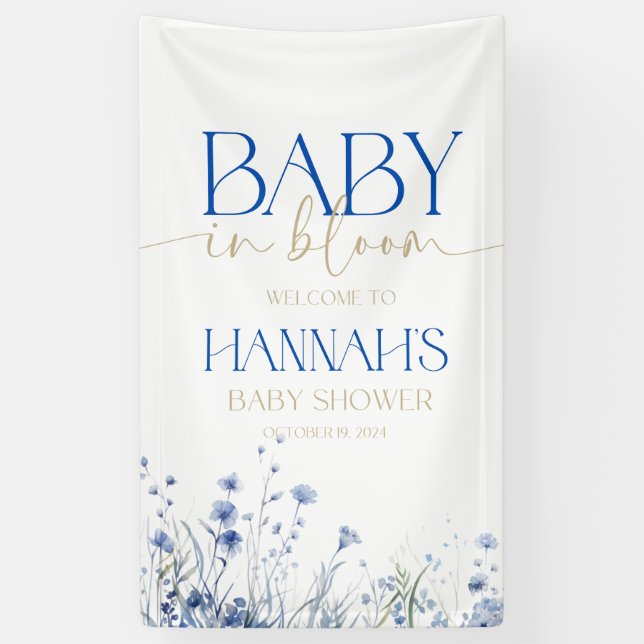 Baby in Bloom Baby Duschbanner Banner (Vertikal)