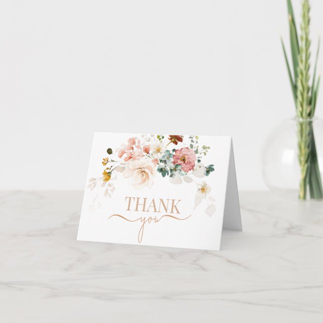 Baby in bloom Baby Dusche Danke Karte (Vorderseite)
