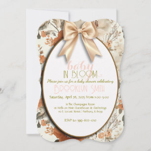 Baby in Bloom Baby Dusche Einladung