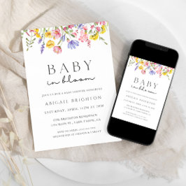 Baby in Bloom Baby Dusche Einladung