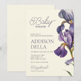 Baby in Bloom Baby Dusche Frühjahrsblüte Einladung