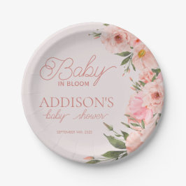 Baby in Bloom Baby Dusche Frühjahrsblüte Pappteller