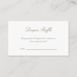 Baby in Bloom Baby Showdiaper Raffle Ticket Begleitkarte