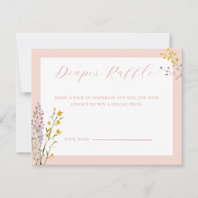 Baby in Bloom Baby shower Déchets Carte Raffle (Devant)