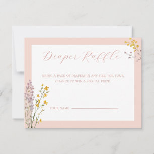 Baby in Bloom Baby shower Déchets Carte Raffle