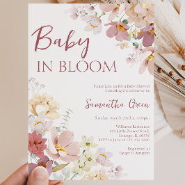 Baby in Bloom Baby Shower Einladung